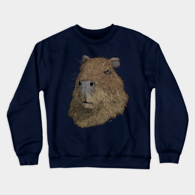 Capybara Crewneck Sweatshirt by Walking in Nature